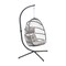 Flash Furniture Natural Hanging Egg Chair with Cushions and Stand SDA-AD608001-GY-GG - alternate 5
